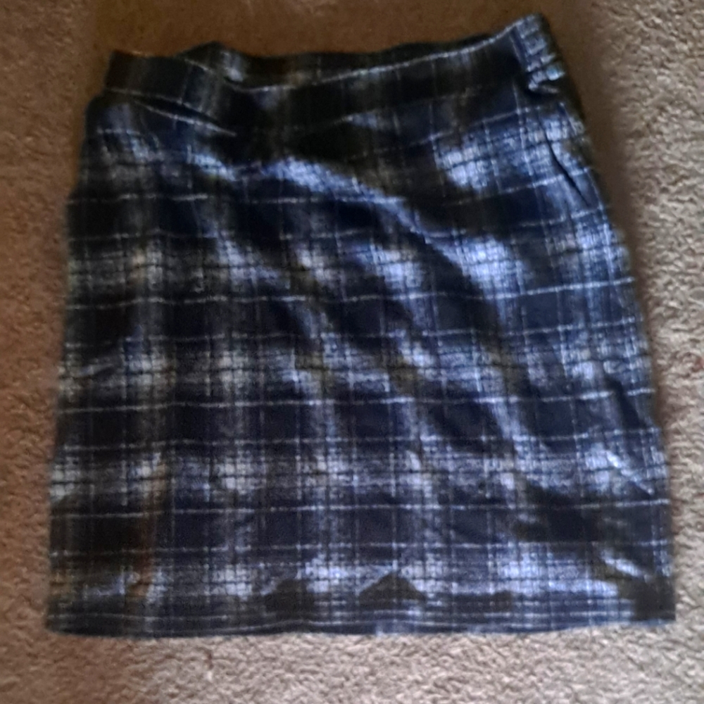 Lands End Plaid Skirt